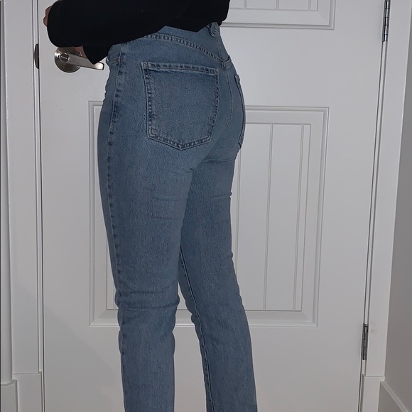 garage light wash skinny mom jean - Picture 3 of 4